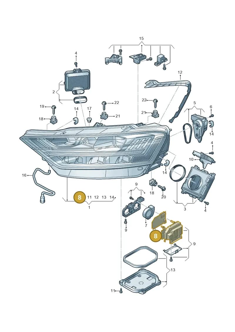 4N0905353 — Audi A8 (2017-2025) diagram 838941070, position 8