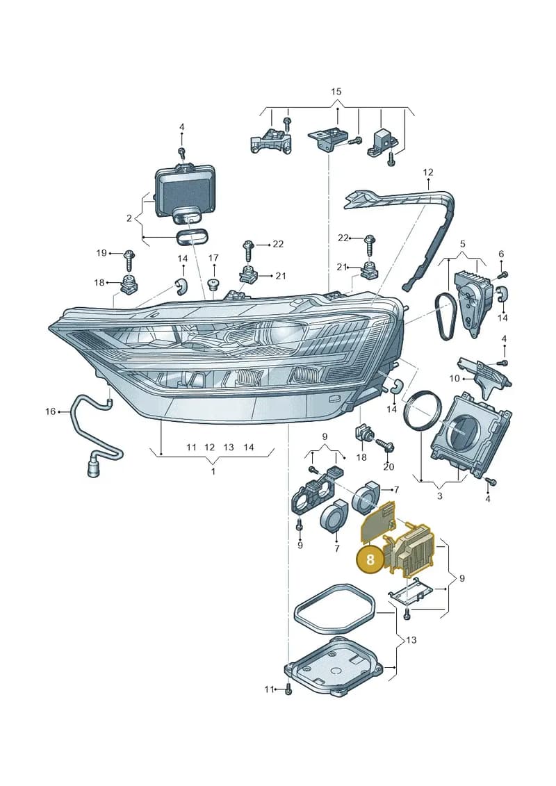 4N0905353 — Audi A8 (2017-2025) diagram 838941100, position 8