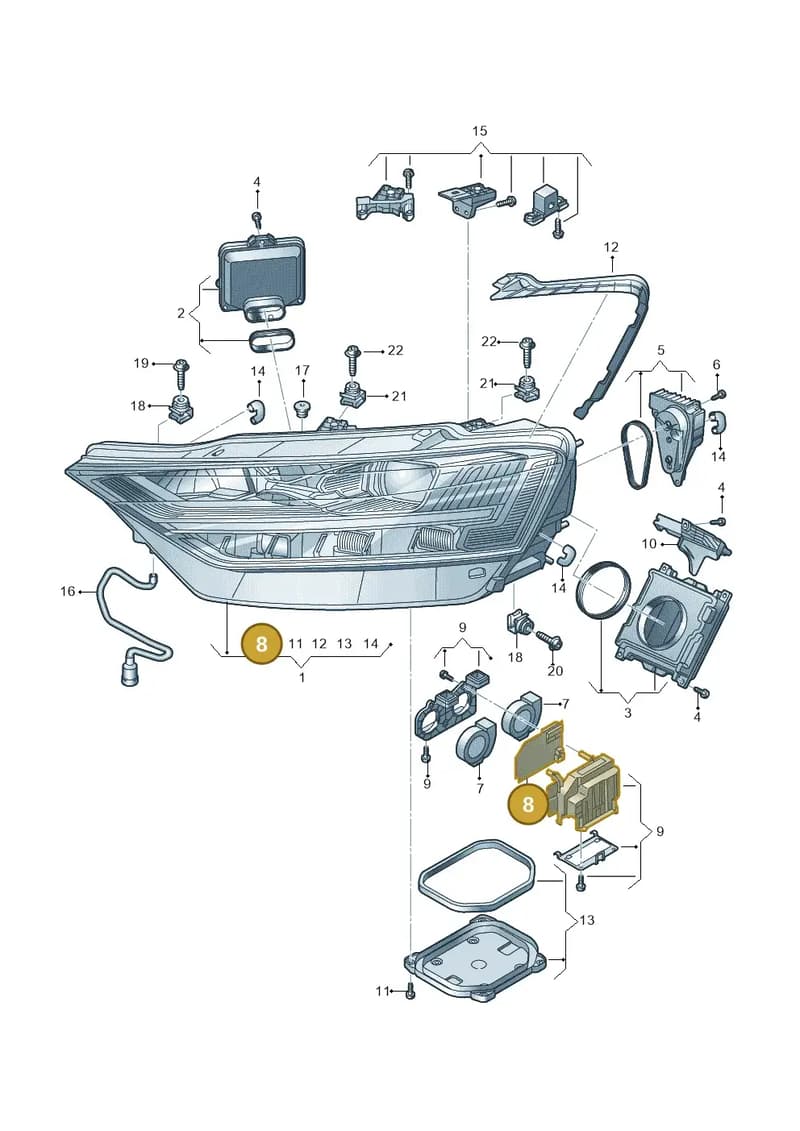 4N0905353 — Audi A8 (2017-2025) diagram 838941130, position 8