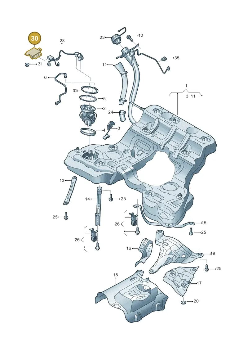 4N0906093F — Audi A8 (2017-2025) diagram 838201000, position 30