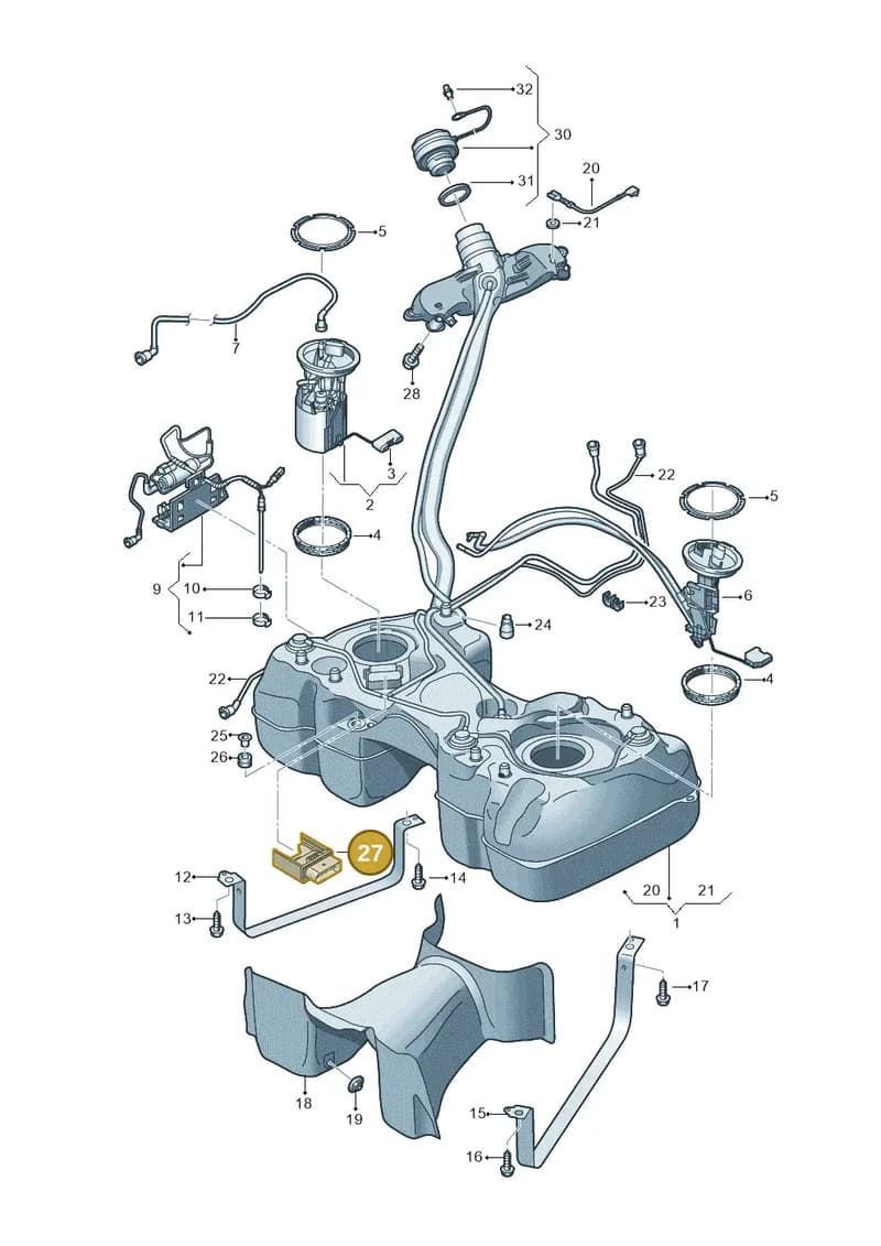 4N0906093F — Audi RS Q3 Sportback (2019-2024) diagram 597201100, position 27