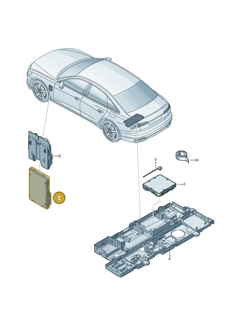 4N0907063GN — Audi A6 (2018-2025) diagram 430907020, position 1