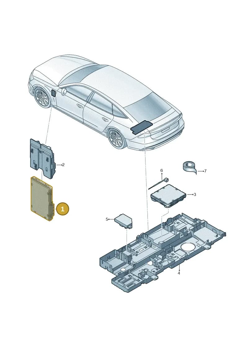 4N0907063GN — Audi A7 Sportback (2018-2025) diagram 435907020, position 1