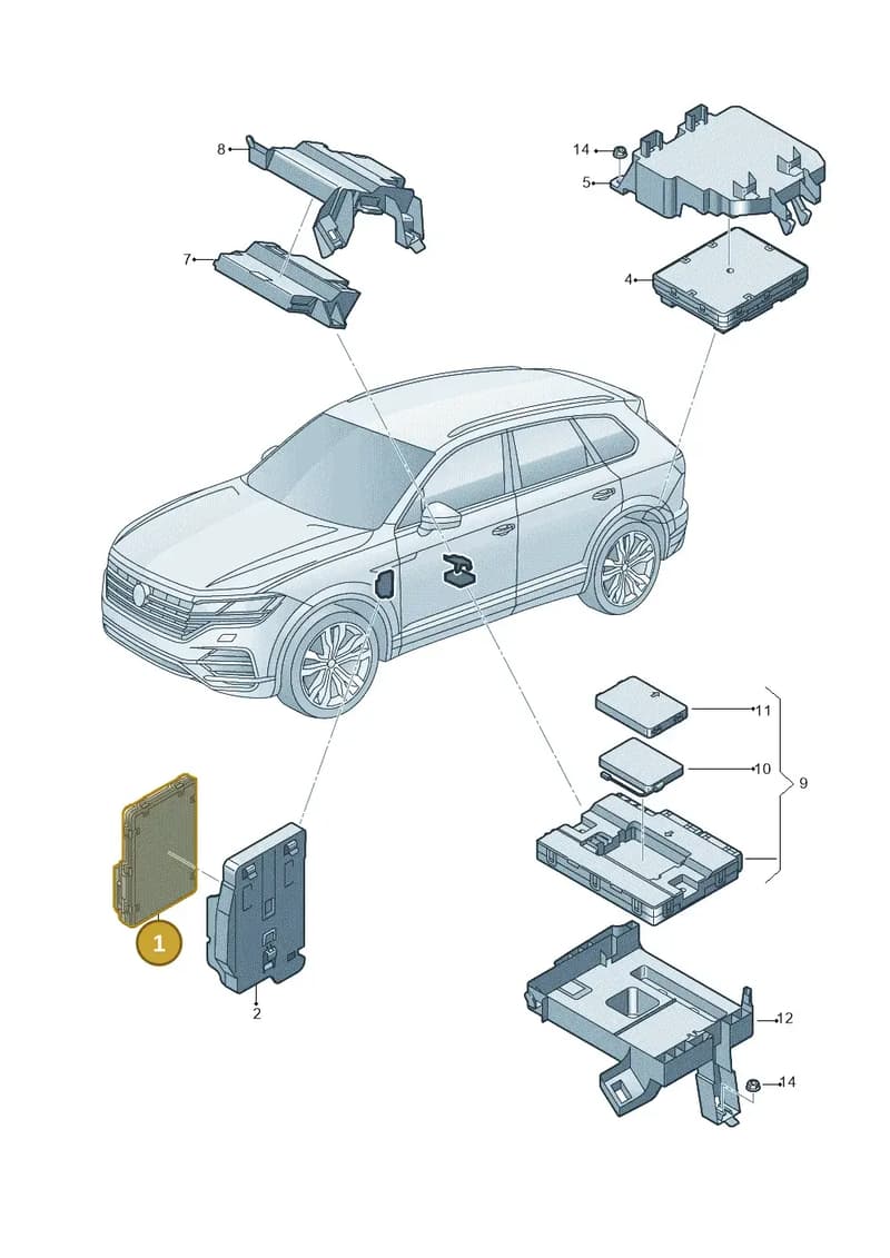 4N0907063GN — Volkswagen Touareg (2017-2025) diagram 439937500, position 1
