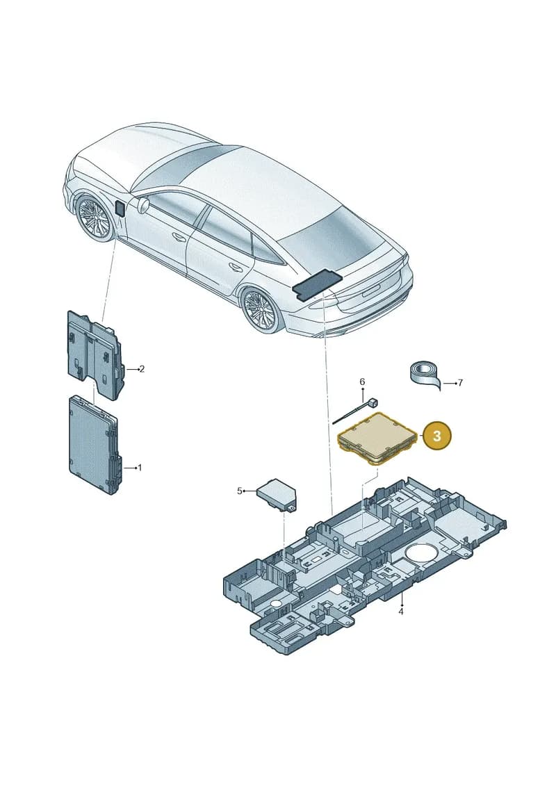 4N0907064HH — Audi RS7 Sportback (2019-2025) diagram 435907020, position 3