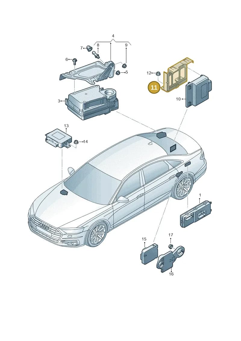 4N0907114B — Audi A8 (2017-2025) diagram 838959400, position 11