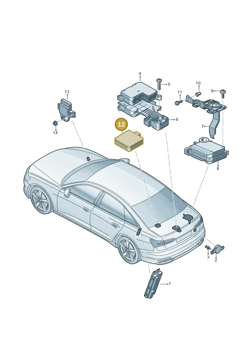 4N0907133 — Audi A6 (2018-2025) diagram 430959400, position 12