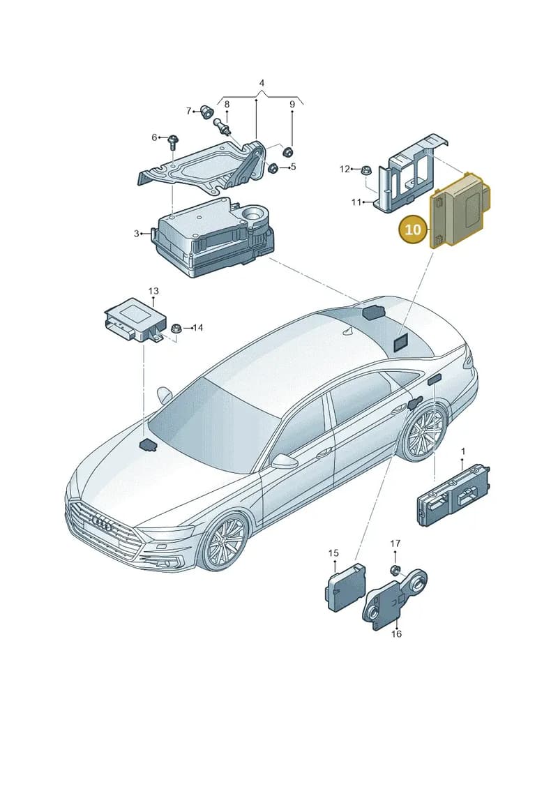 4N0907133B — Audi A8 (2017-2025) diagram 838959400, position 10