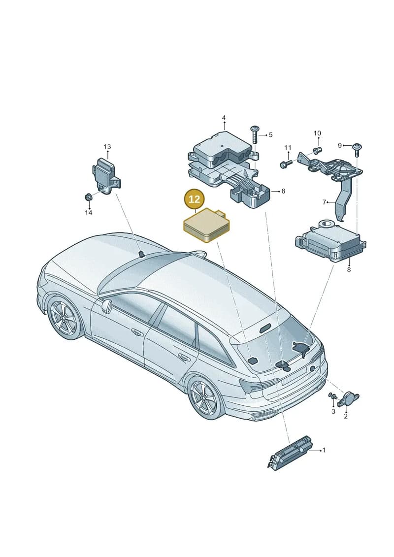 4N0907133B — Audi RS6 Avant (2019-2025) diagram 430959410, position 12