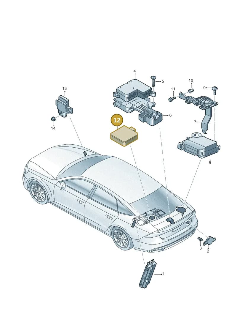 4N0907133 — Audi RS7 Sportback (2019-2025) diagram 435959400, position 12