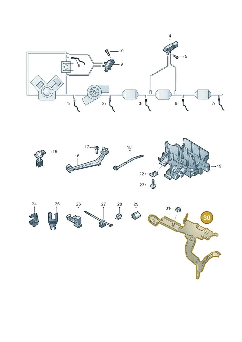 4N0907298A — Audi A8 (2017-2025) diagram 838906010, position 30