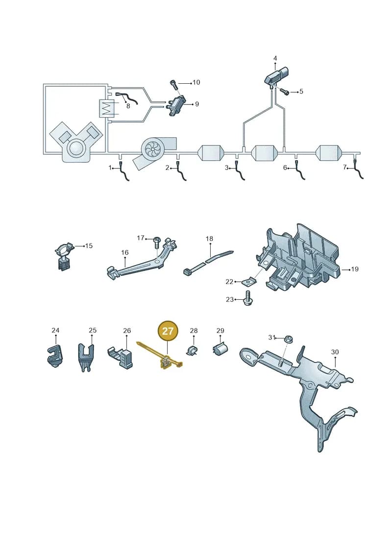 4N0907298D — Audi A8 (2017-2025) diagram 838906010, position 27
