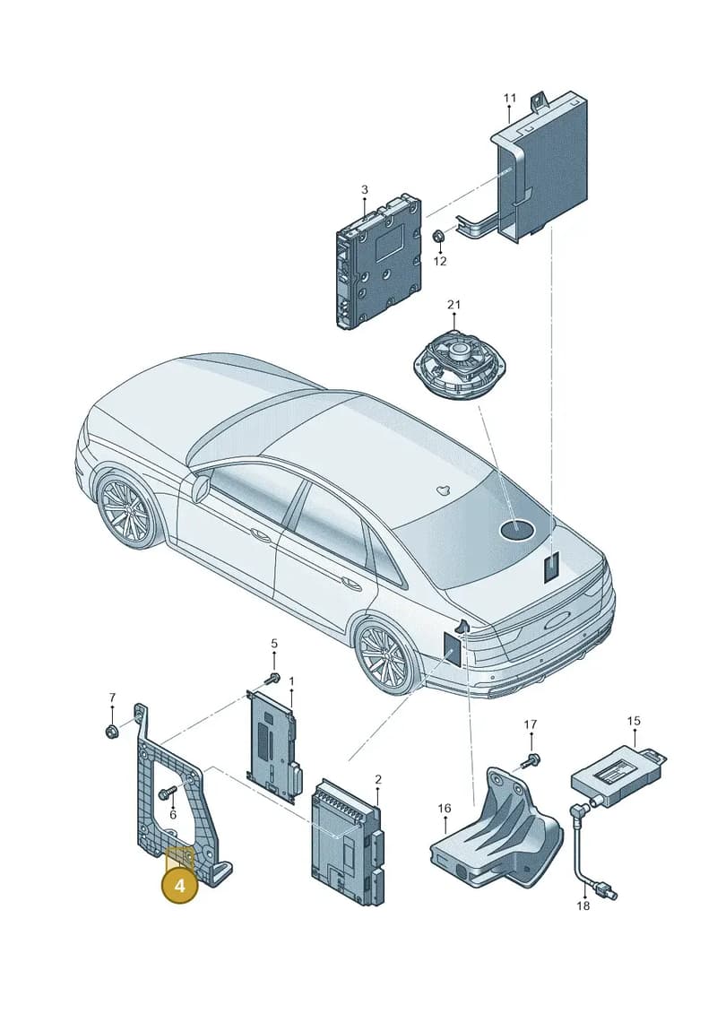 4N0907348A — Audi A8 (2017-2025) diagram 838035400, position 4