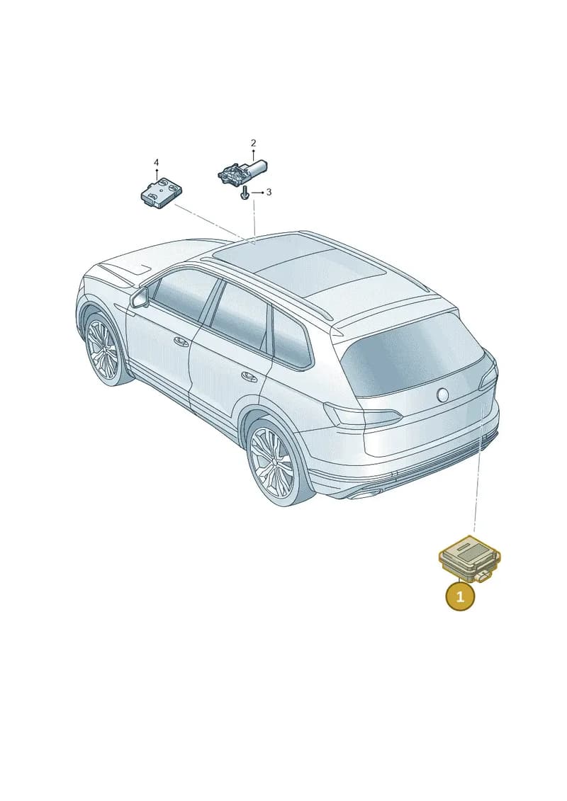 4N0907410D — Volkswagen Touareg (2017-2025) diagram 439959000, position 1