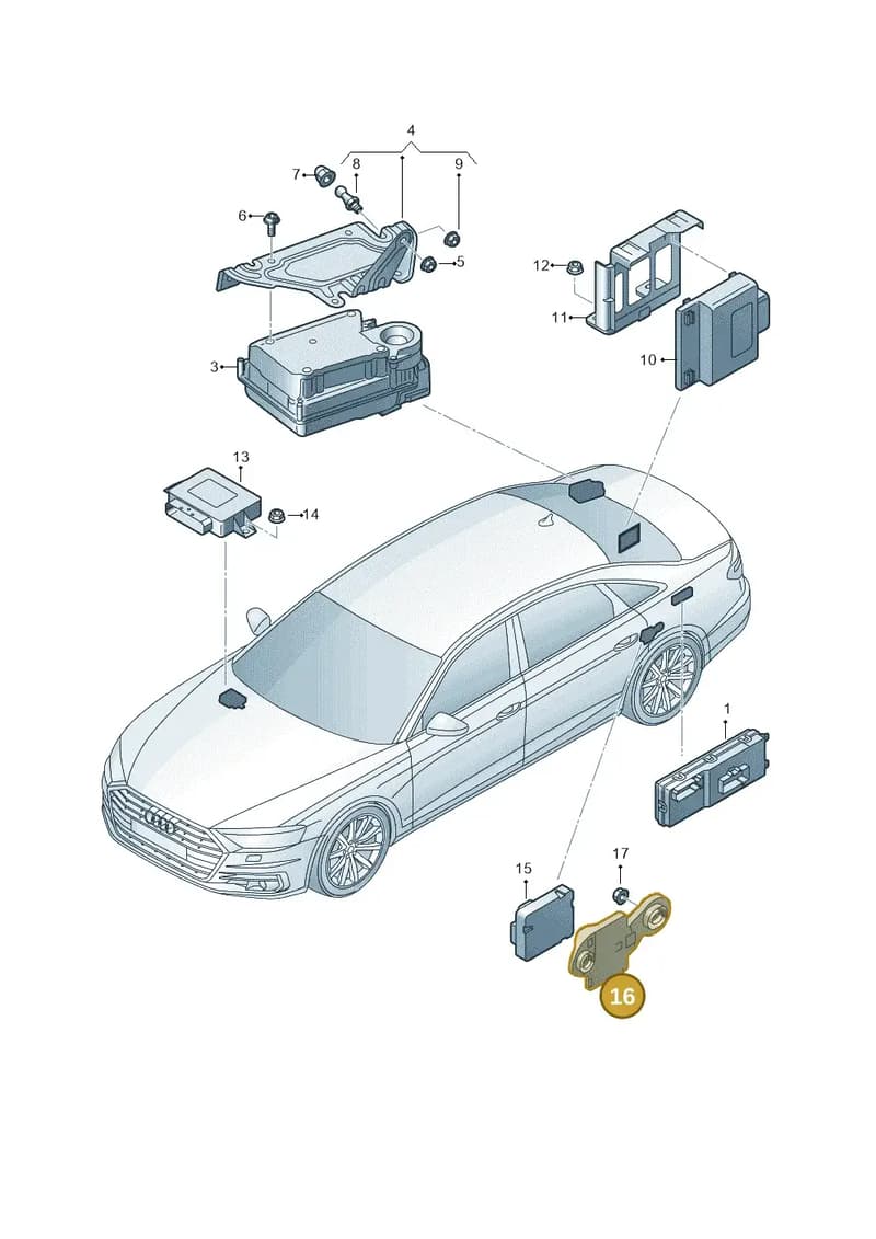 4N0907455 — Audi A8 (2017-2025) diagram 838959400, position 16
