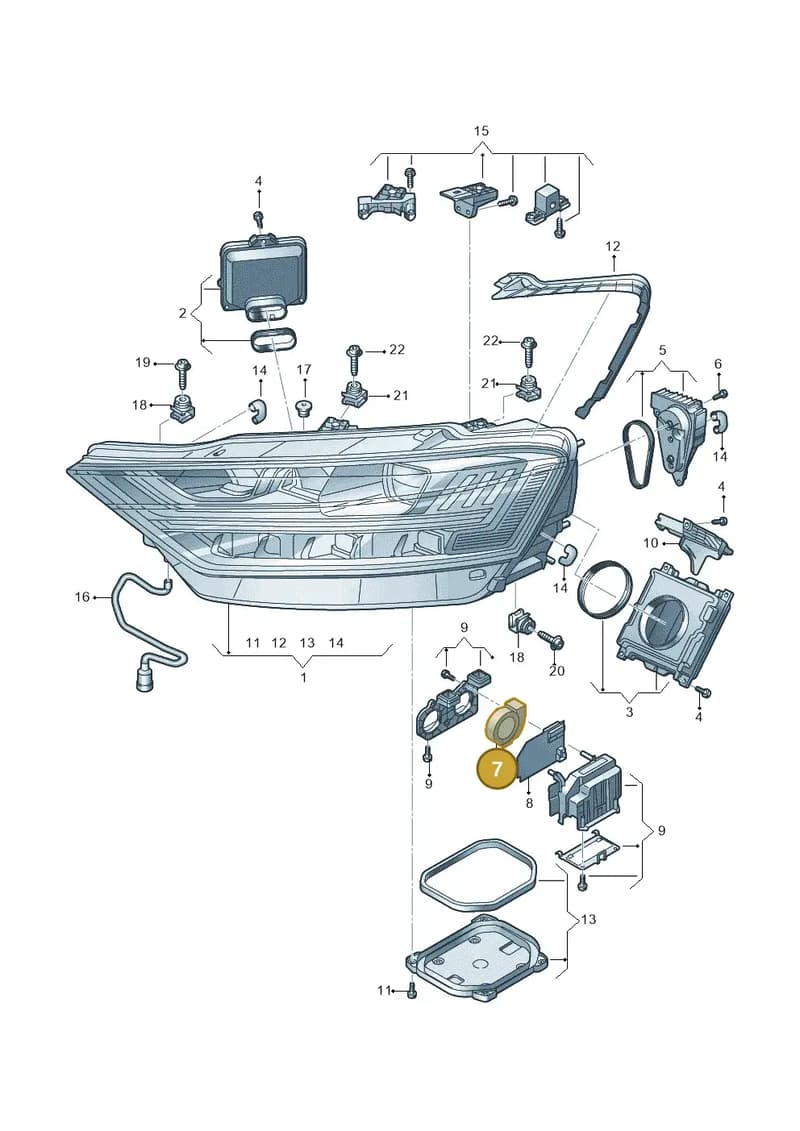 4N0907463A — Audi A8 (2017-2025) diagram 838941050, position 7