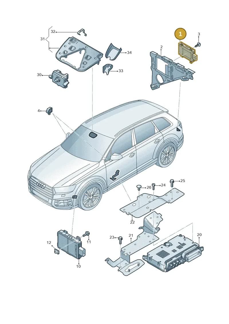 4N0907566AK — Audi Q7 (2015-2025) diagram 859907037, position 1