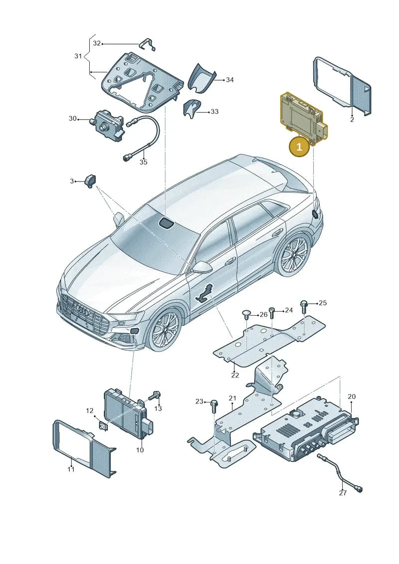4N0907566AM — Audi Q8 (2018-2025) diagram 429907350, position 1