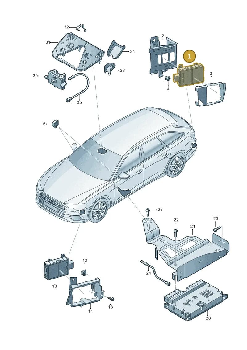 4N0907566AM — Audi A6 (2018-2025) diagram 430907350, position 1