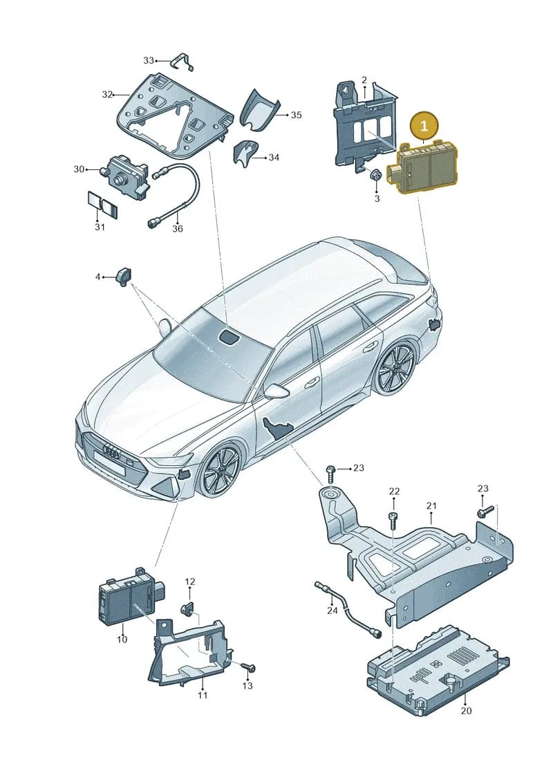 4N0907566AM — Audi RS6 Avant (2019-2025) diagram 537907220, position 1