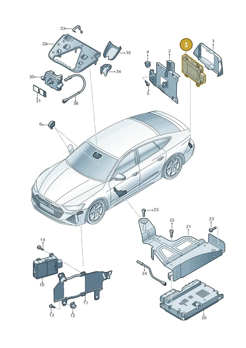 4N0907566AM — Audi RS7 Sportback (2019-2025) diagram 538907220, position 1