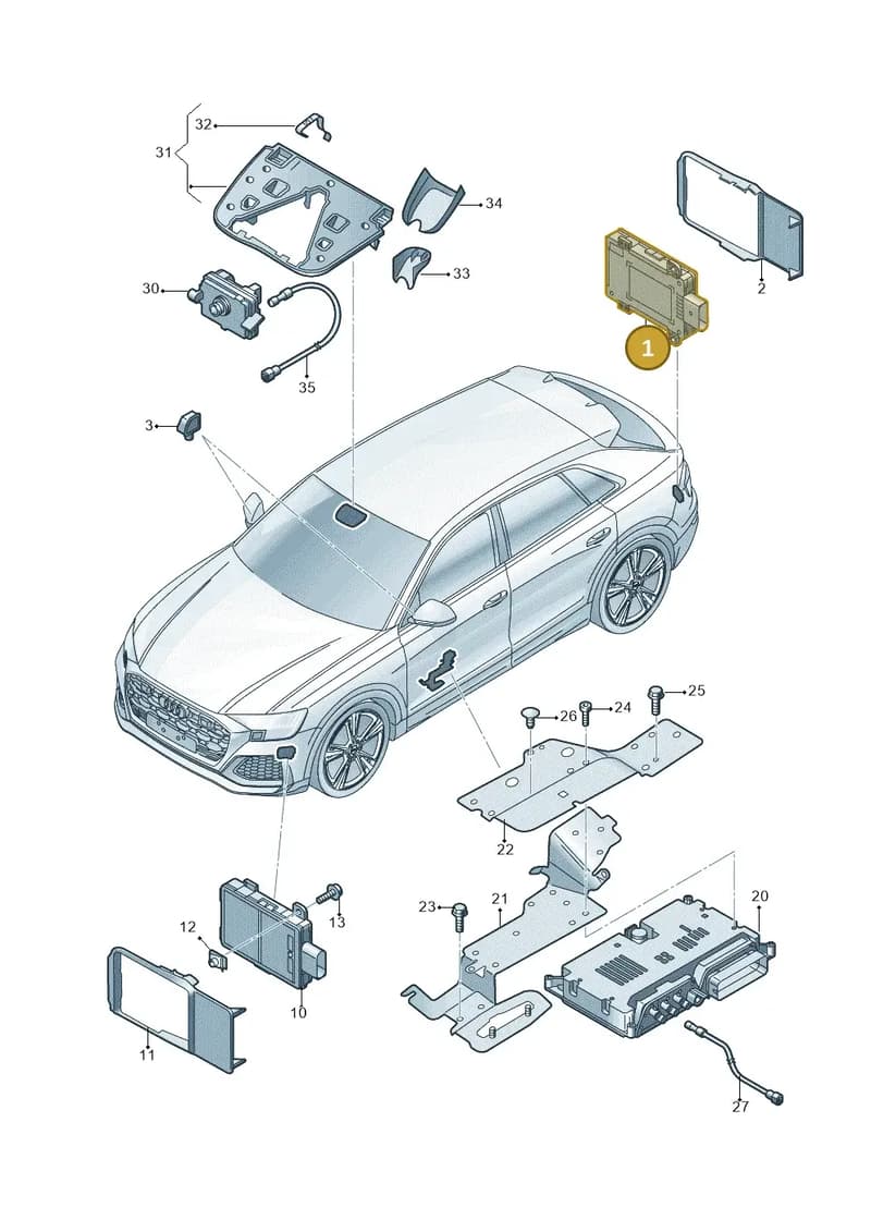 4N0907566AM — Audi RS Q8 (2019-2025) diagram 595907220, position 1