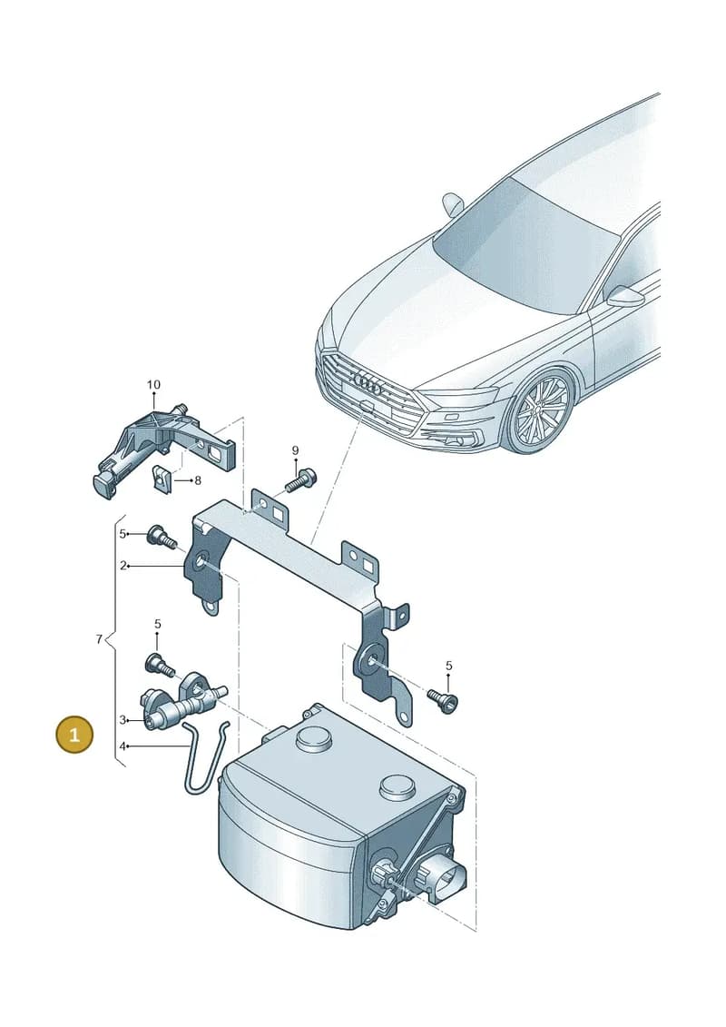 4N0907639J — Audi A8 (2017-2025) diagram 838907070, position 1