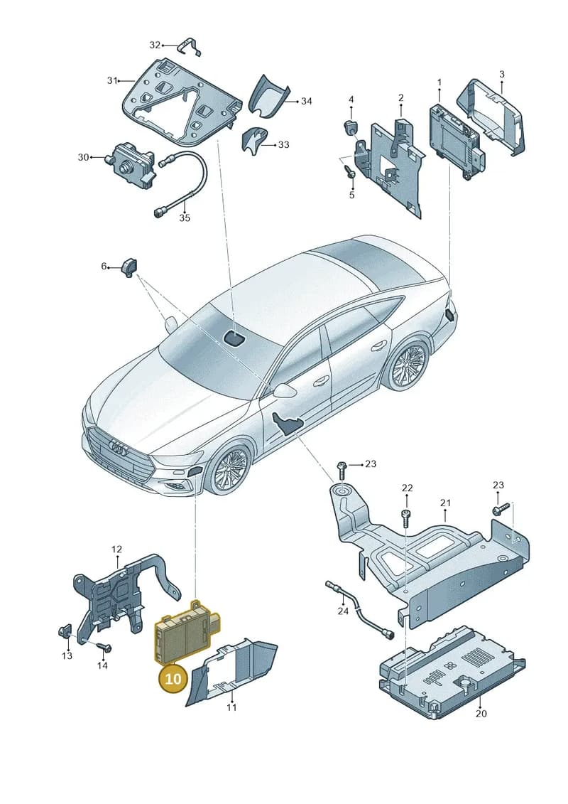 4N0907669AC — Audi A7 Sportback (2018-2025) diagram 435907350, position 10