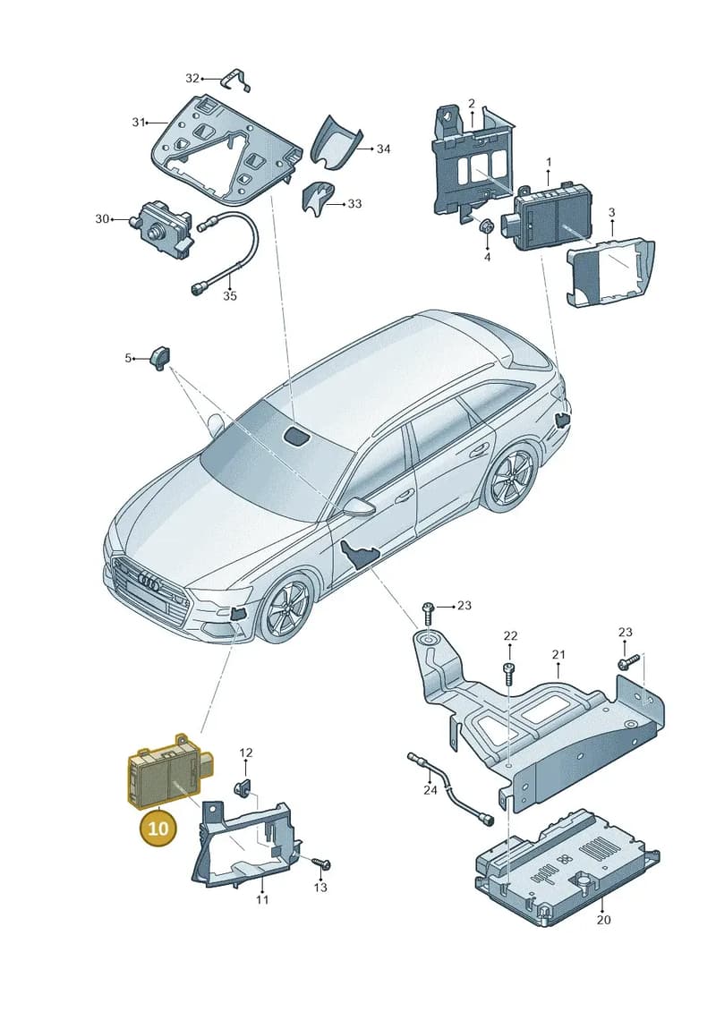 4N0907669AK — Audi A6 (2018-2025) diagram 430907350, position 10