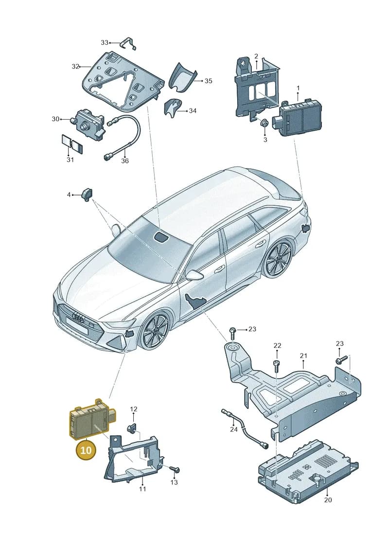 4N0907669AK — Audi RS6 Avant (2019-2025) diagram 537907220, position 10