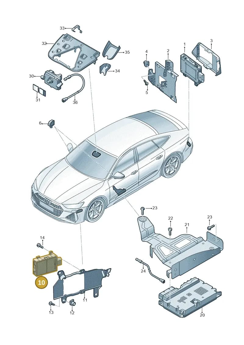 4N0907669AL — Audi RS7 Sportback (2019-2025) diagram 538907220, position 10