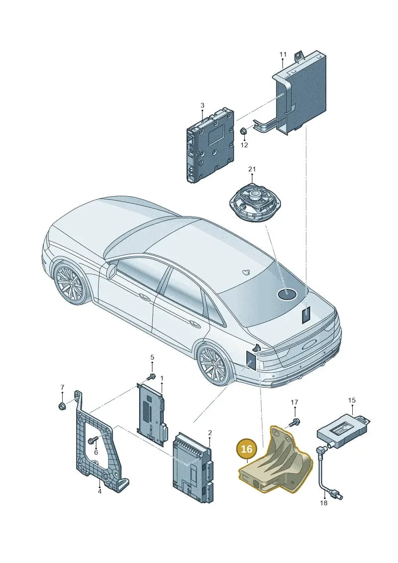 4N0907687 — Audi A8 (2017-2025) diagram 838035400, position 16