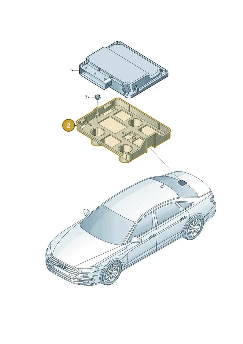 4N0907713A — Audi A8 (2017-2025) diagram 838907250, position 2