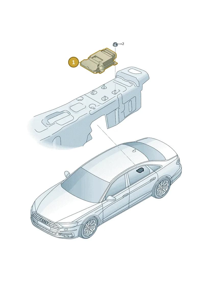4N0907777AQ — Audi A8 (2017-2025) diagram 838907770, position 1