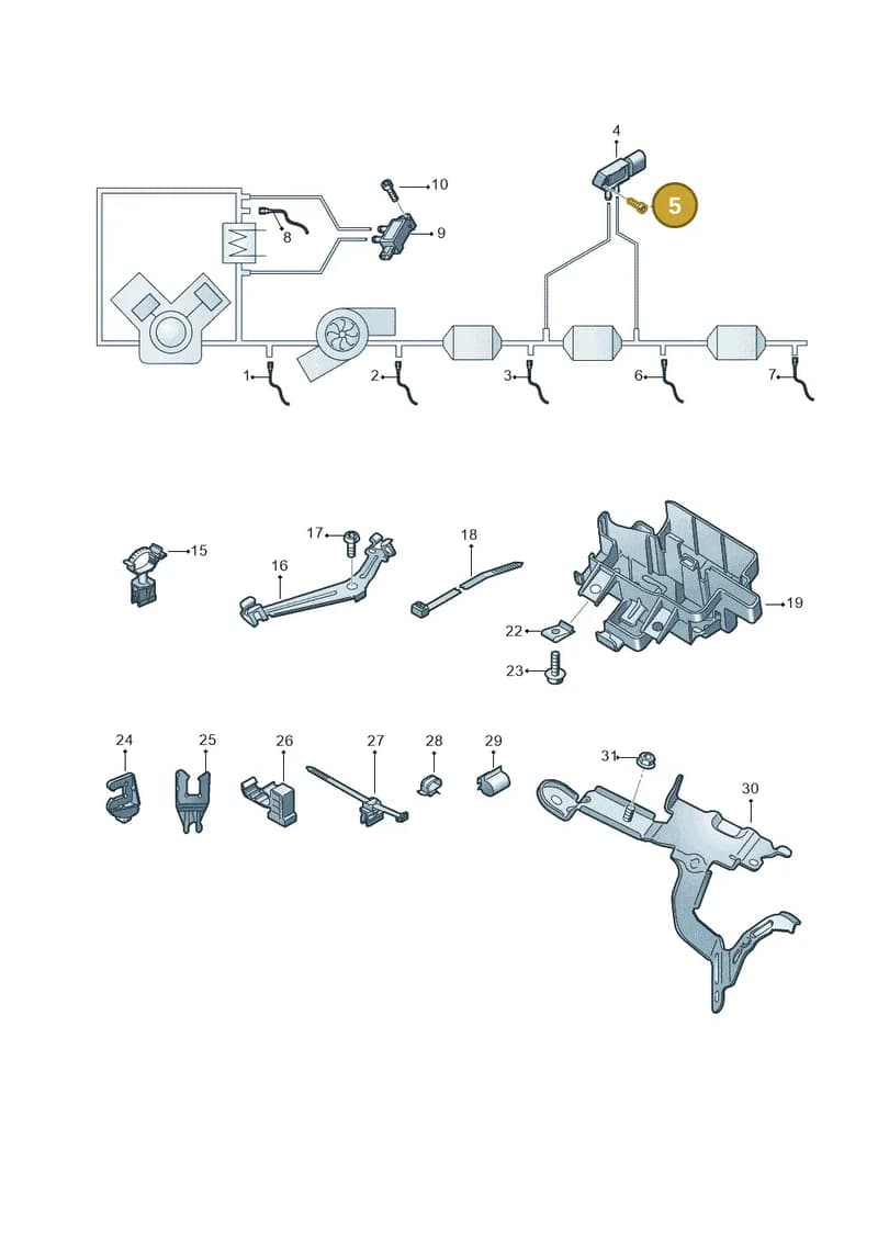 4N0907807K — Audi A8 (2017-2025) diagram 838906010, position 5