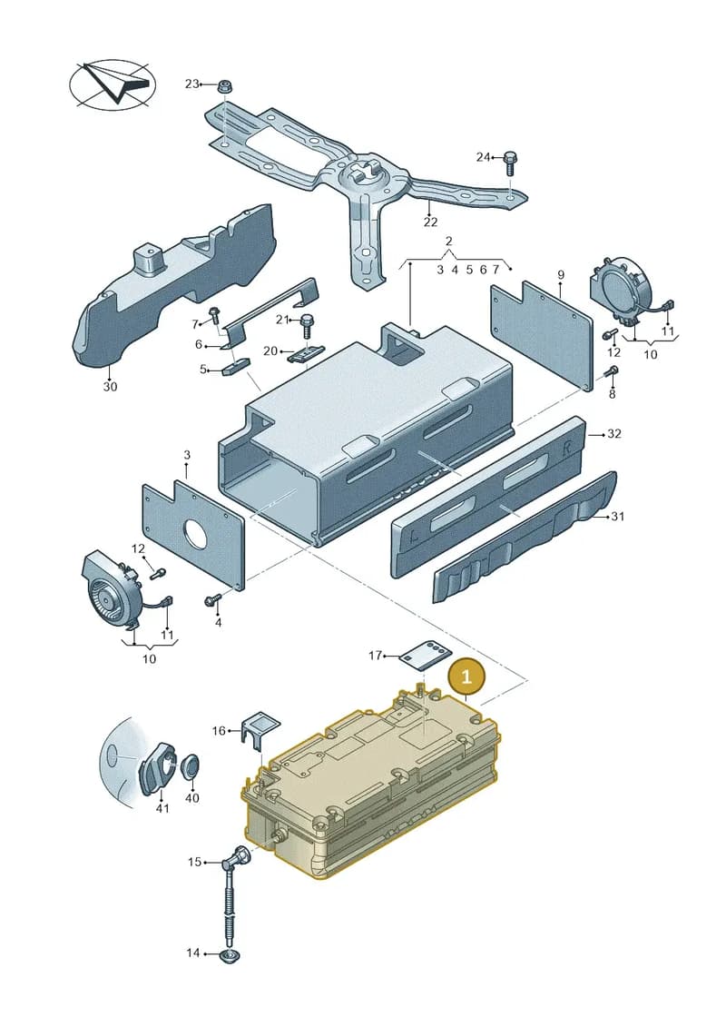 4N0915105E — Audi A6 (2018-2025) diagram 435915050, position 1
