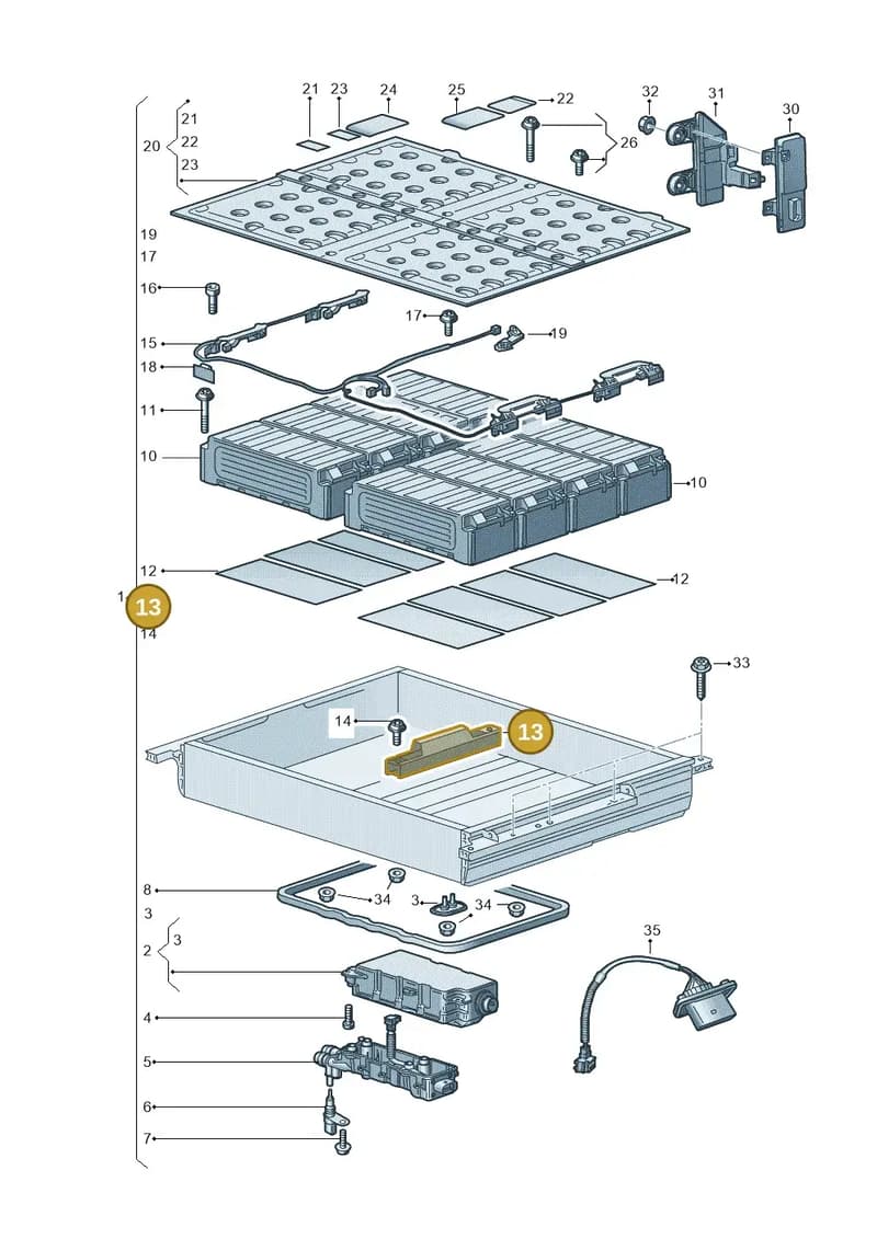 4N0915349 — Audi A6 (2018-2025) diagram 838915500, position 13