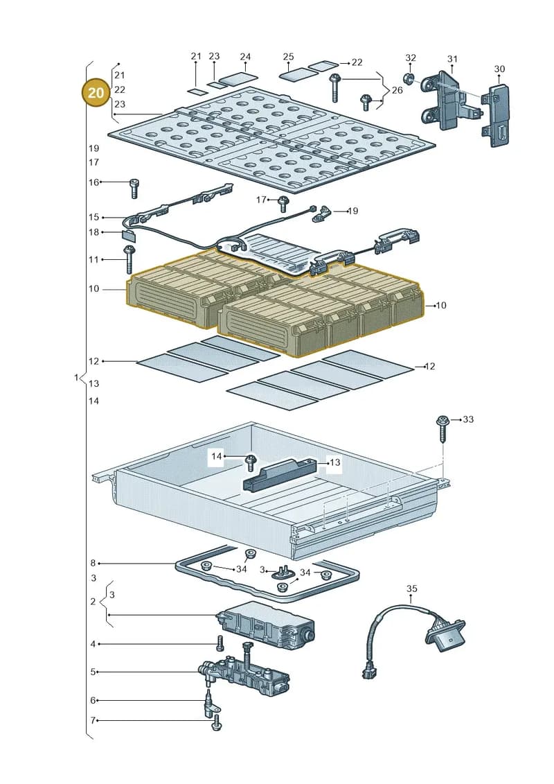 4N0915411C — Audi A6 (2018-2025) diagram 838915500, position 20