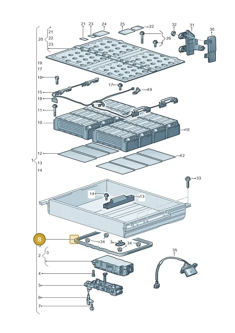 4N0915461 — Audi A6 (2018-2025) diagram 838915500, position 8