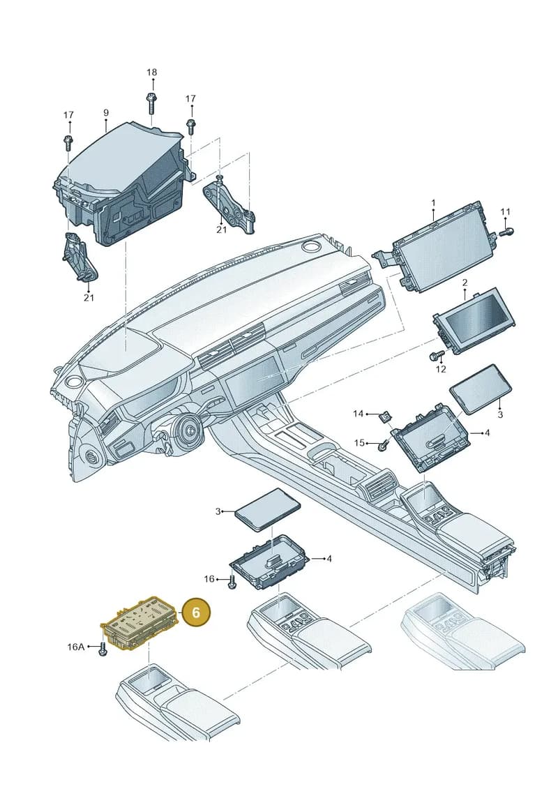 4N0919158CV58 — Audi A8 (2017-2025) diagram 838919000, position 6