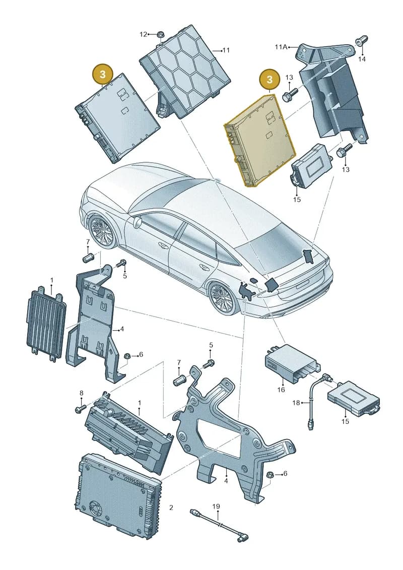 4N0919191A — Audi A7 Sportback (2018-2025) diagram 435035400, position 3