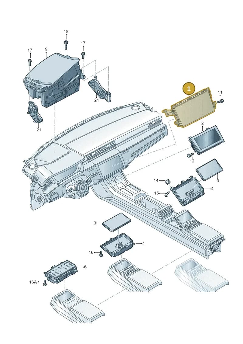 4N0919605C — Audi A8 (2017-2025) diagram 838919000, position 1