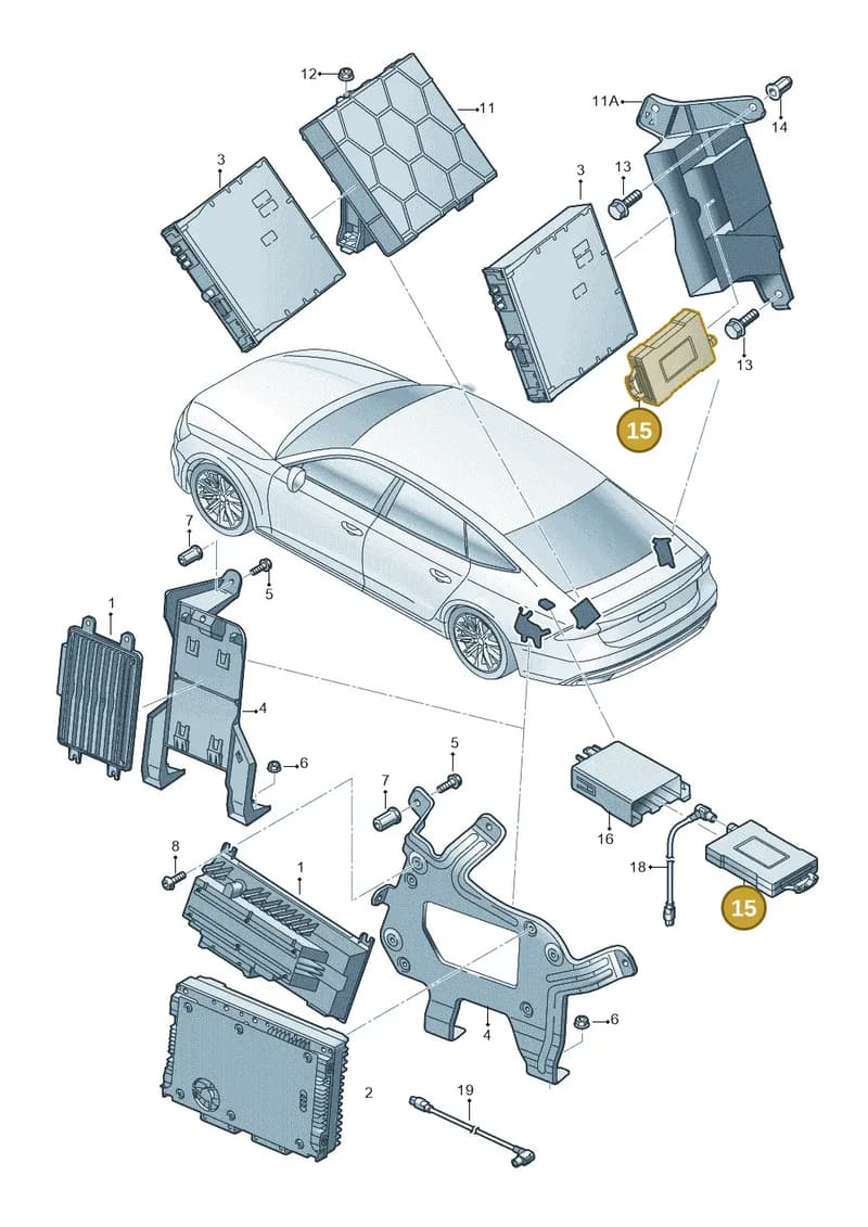 4N0919805 — Audi RS7 Sportback (2019-2025) diagram 435035400, position 15