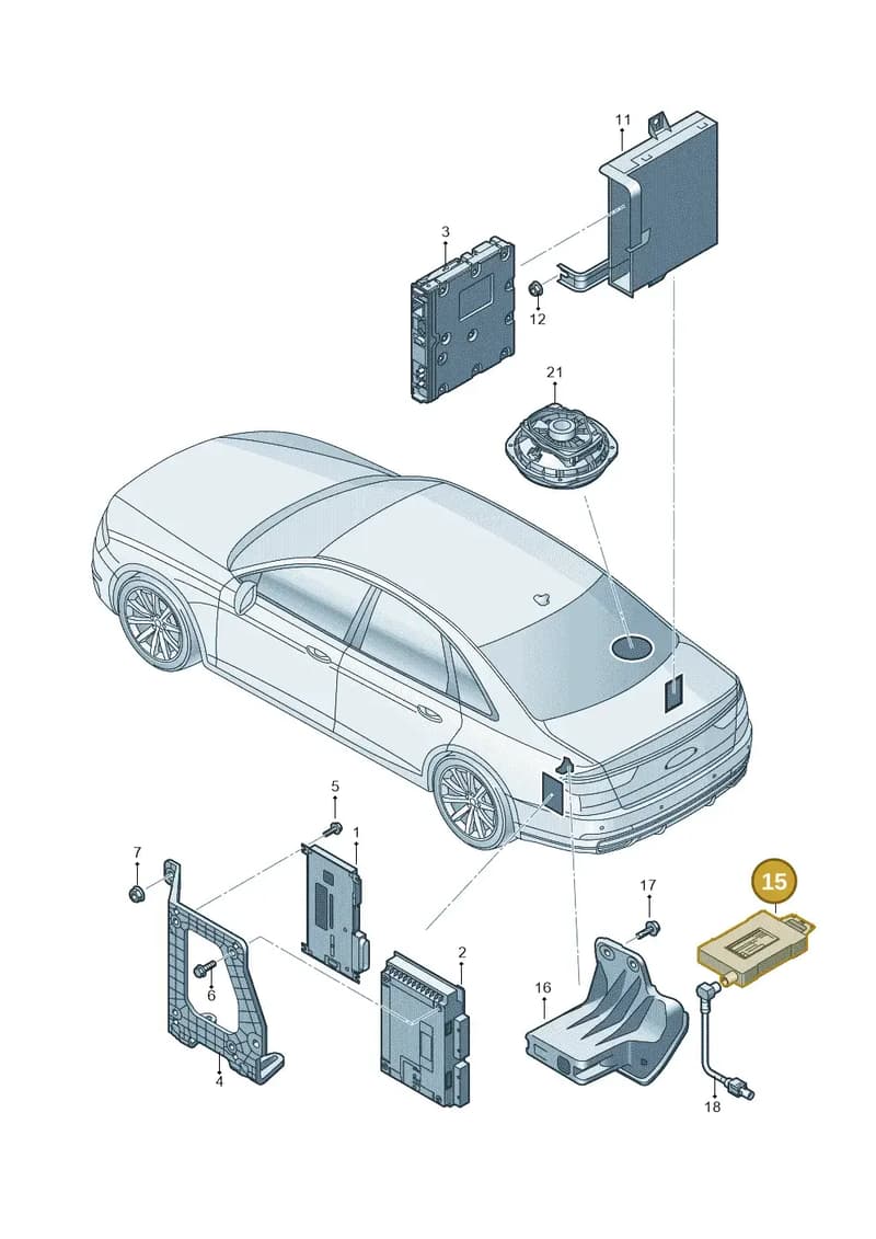 4N0919805 — Audi A8 (2017-2025) diagram 838035400, position 15