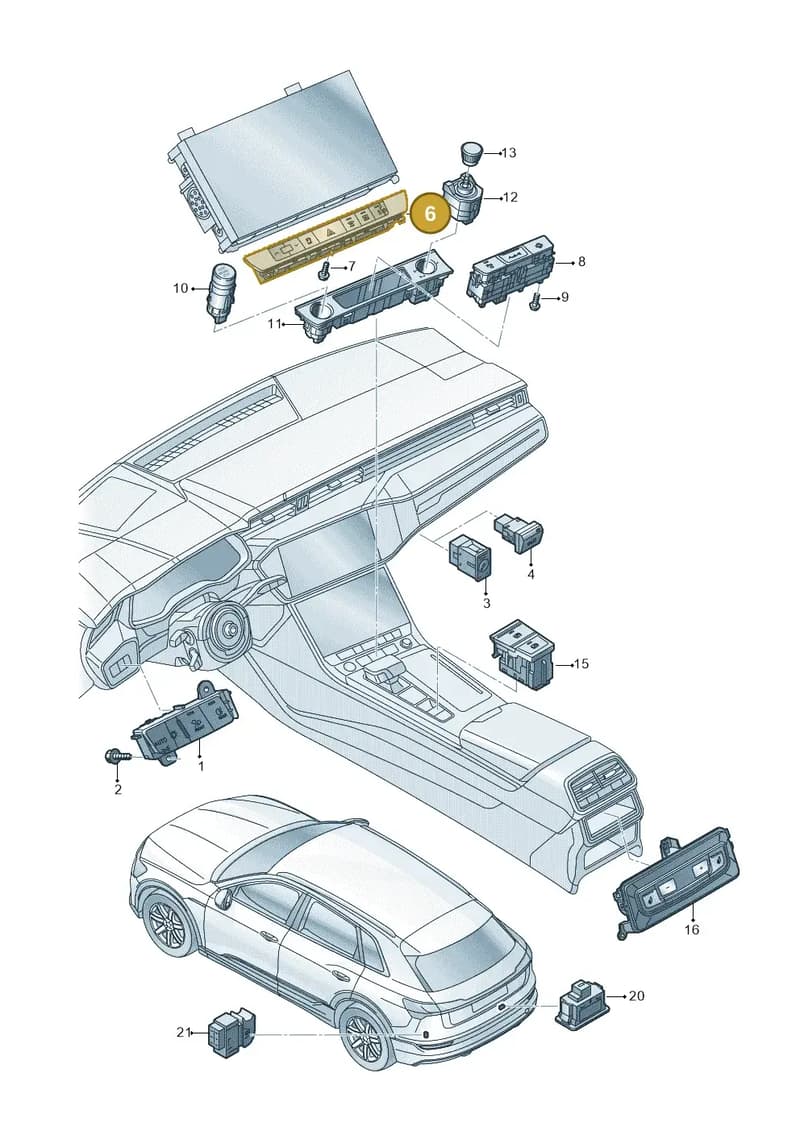 4N0925301 — Audi Q8 e-tron (2018-2025) diagram 586941500, position 6
