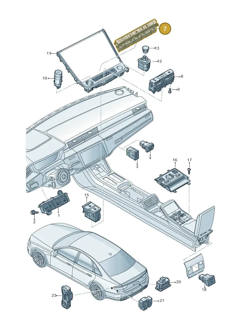 4N0925301C — Audi A8 (2017-2025) diagram 838941500, position 7