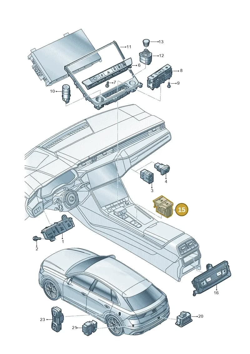 4N0927225 — Audi Q8 (2018-2025) diagram 429941050, position 15