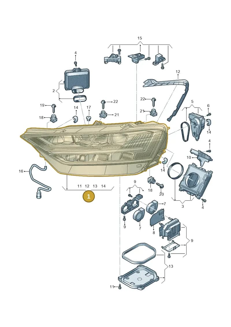 4N0941113A — Audi A8 (2017-2025) diagram 838941100, position 1