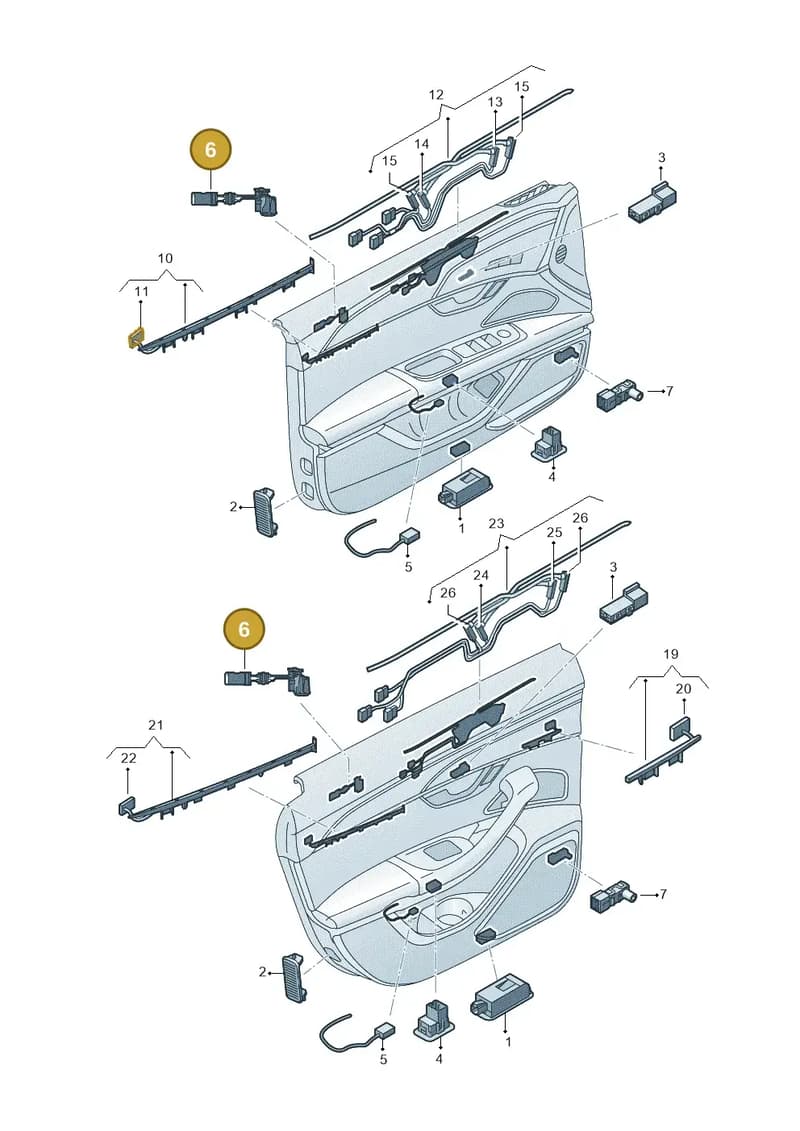 4N0947133 — Audi A8 (2017-2025) diagram 838947140, position 6