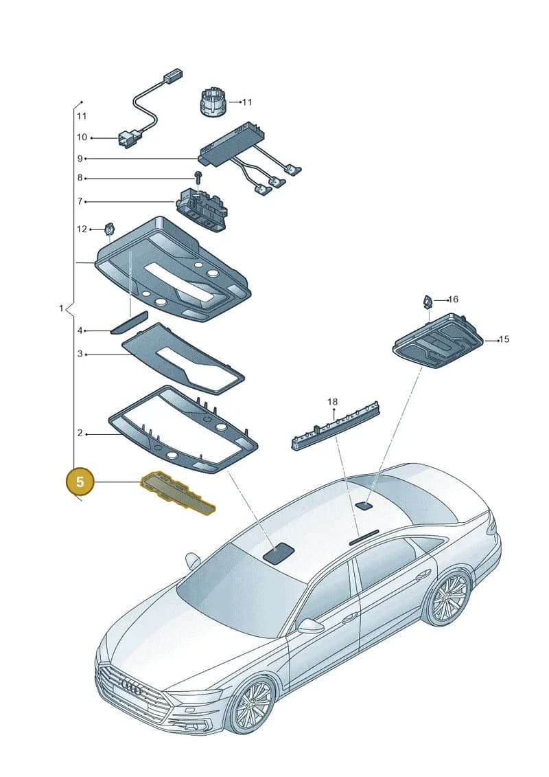 4N0947143A — Audi A8 (2017-2025) diagram 838947000, position 5